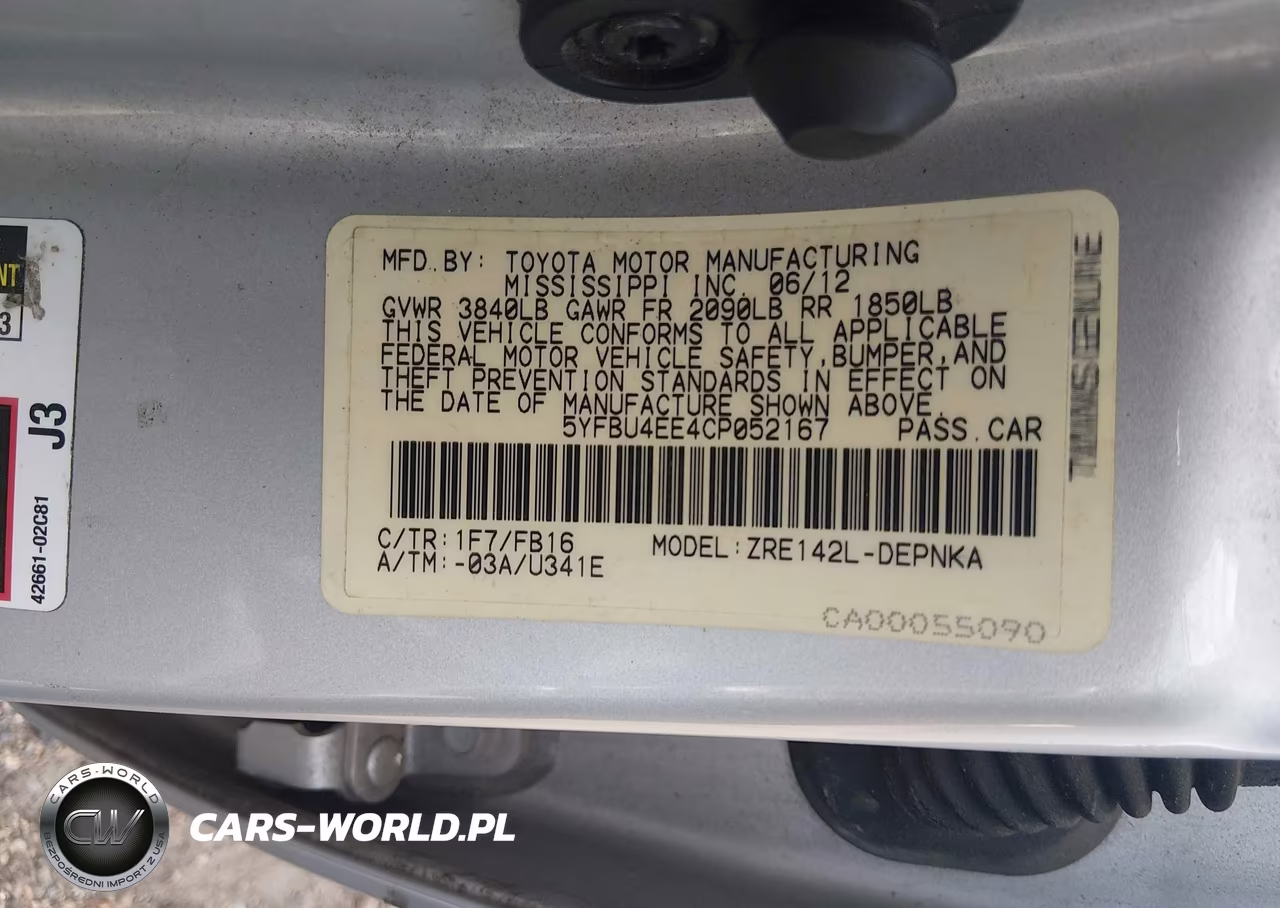 2012 Toyota Corolla Le VIN:5YFBU4EE4CP052167 - 9