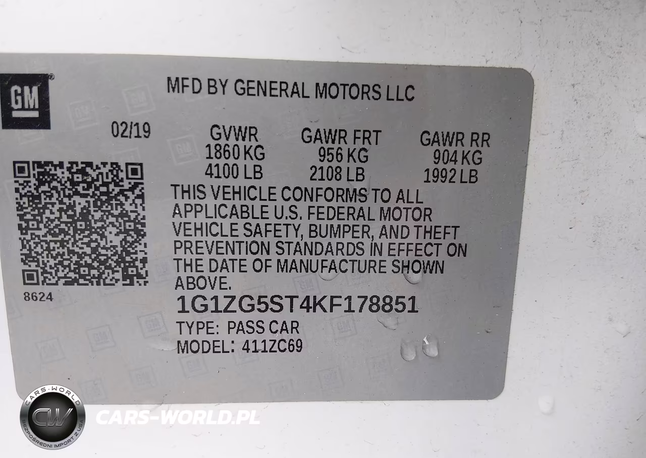 2019 Chevrolet Malibu Rs VIN:1G1ZG5ST4KF178851 - 9