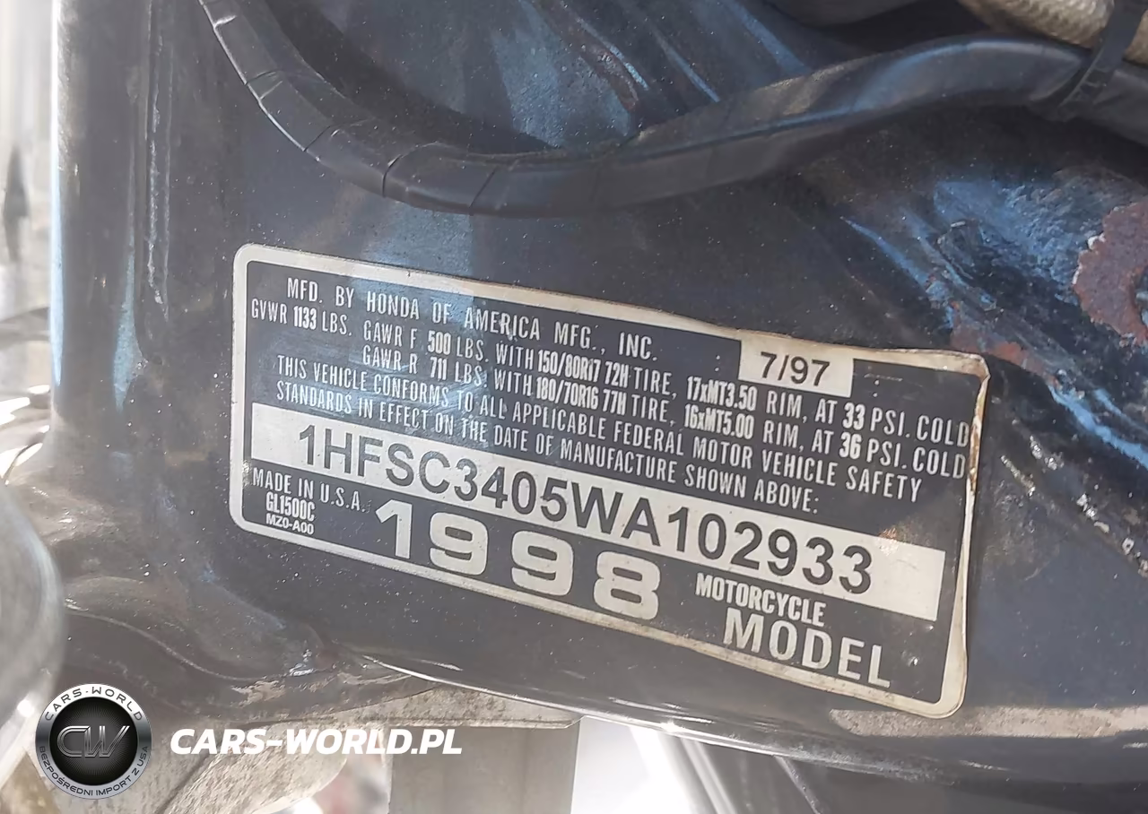 1998 Honda Gl1500 C-2 VIN:1HFSC3405WA102933 - 10