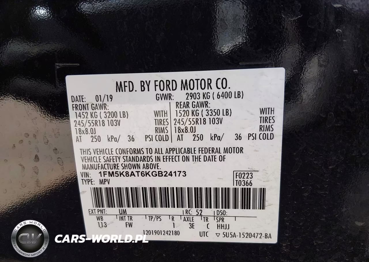 2019 Ford Police Interceptor Utility VIN:1FM5K8AT6KGB24173 - 9
