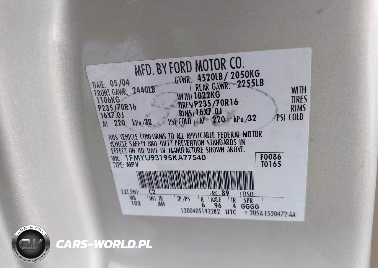 2005 Ford Escape Xlt VIN:1FMYU93195KA77540 - 9