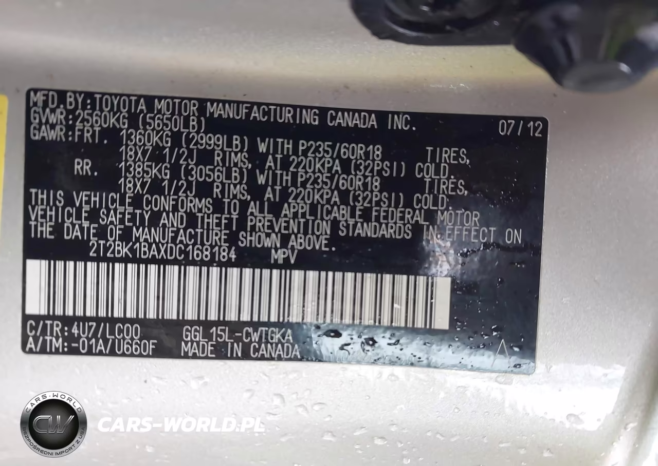 2013 Lexus Rx 350 VIN:2T2BK1BAXDC168184 - 9