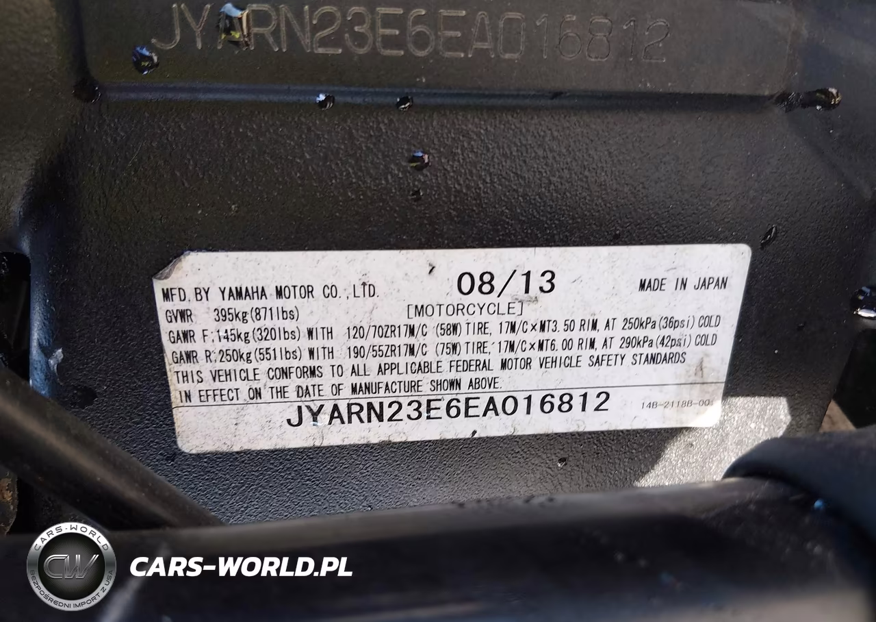 2014 Yamaha Yzfr1 VIN:JYARN23E6EA016812 - 10
