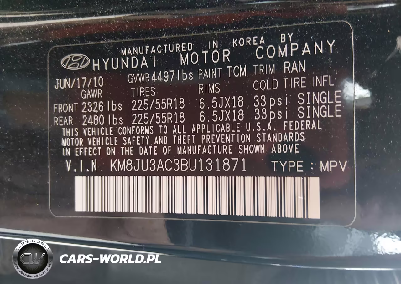 2011 Hyundai Tucson Limited VIN:KM8JU3AC3BU131871 - 9
