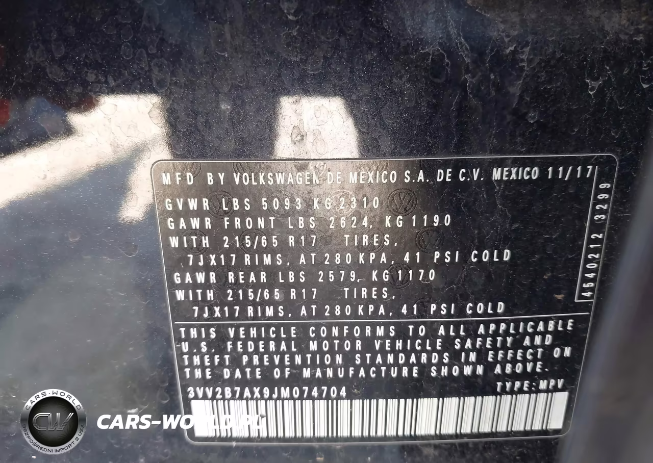 2018 Volkswagen Tiguan 2.0T Se-2.0T Sel VIN:3VV2B7AX9JM074704 - 9