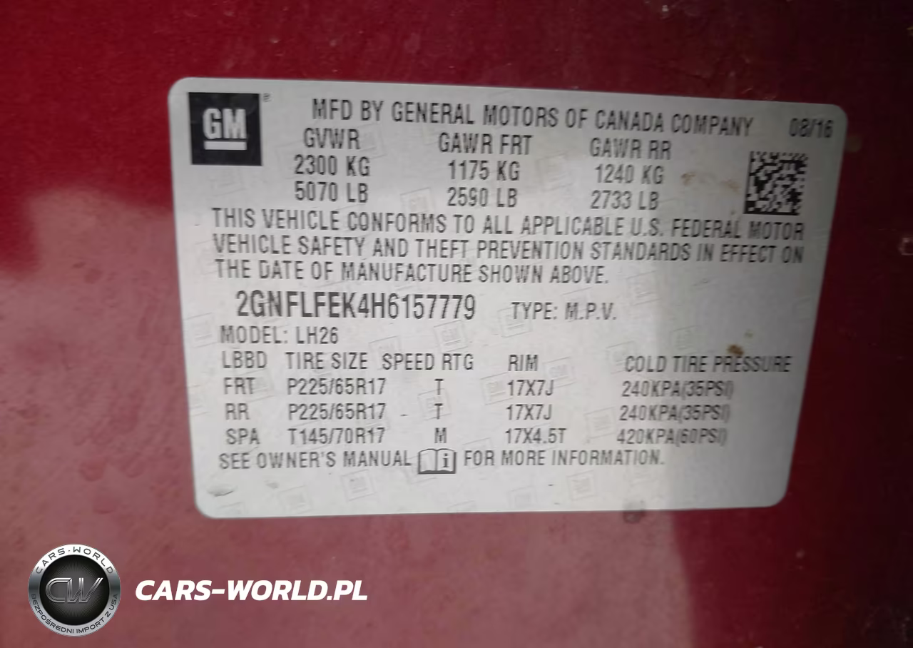 2017 Chevrolet Equinox Lt VIN:2GNFLFEK4H6157779 - 9