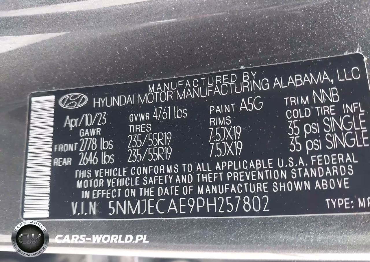 2023 Hyundai Tucson Limited VIN:5NMJECAE9PH257802 - 9