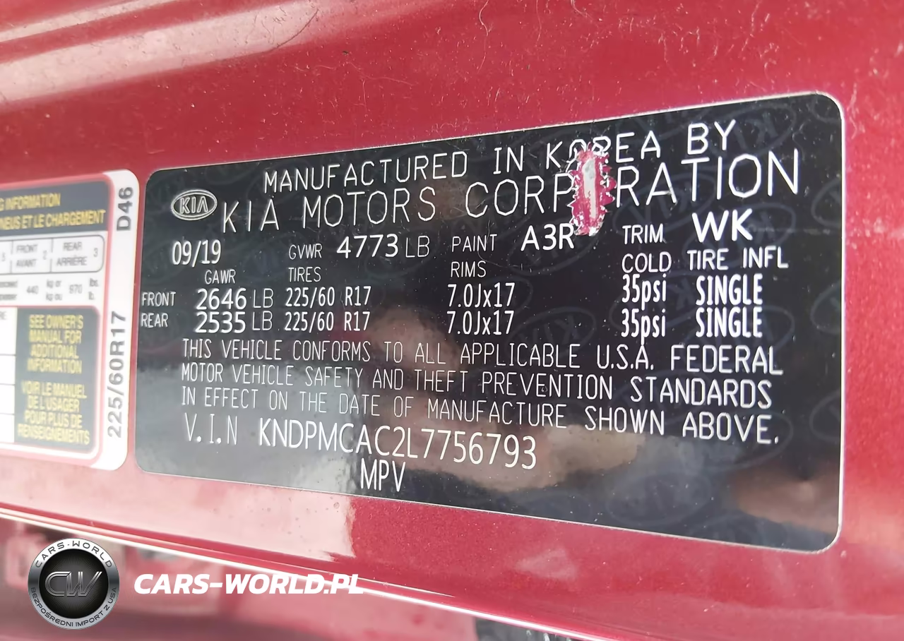 2020 Kia Sportage Lx VIN:KNDPMCAC2L7756793 - 9