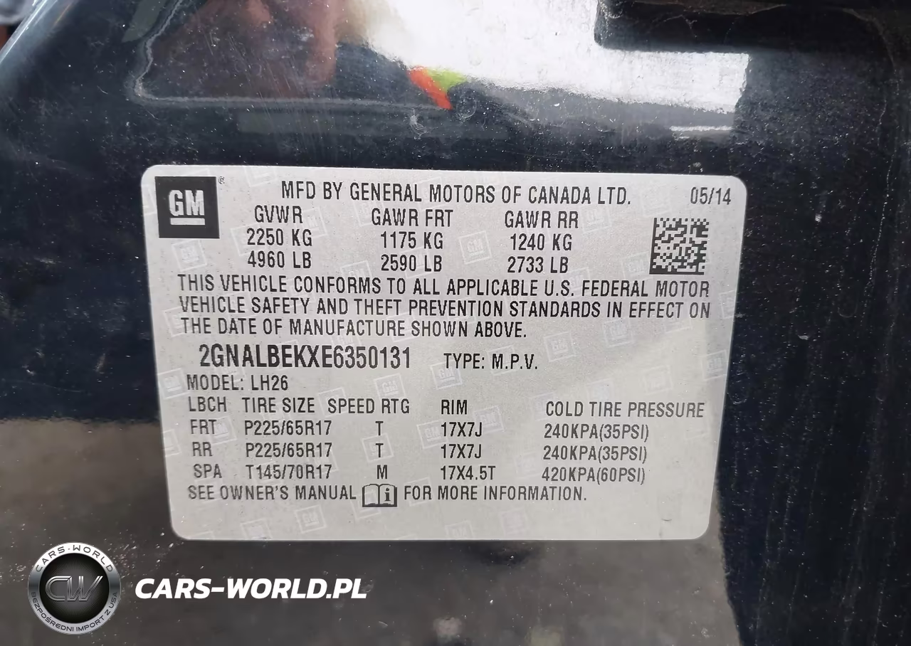 2014 Chevrolet Equinox 1Lt VIN:2GNALBEKXE6350131 - 9