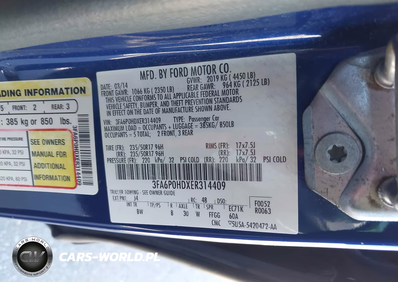 2014 Ford Fusion Se VIN:3FA6P0HDXER314409 - 9