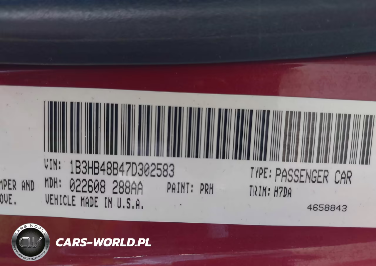 2007 Dodge Caliber Sxt VIN:1B3HB48B47D302583 - 9