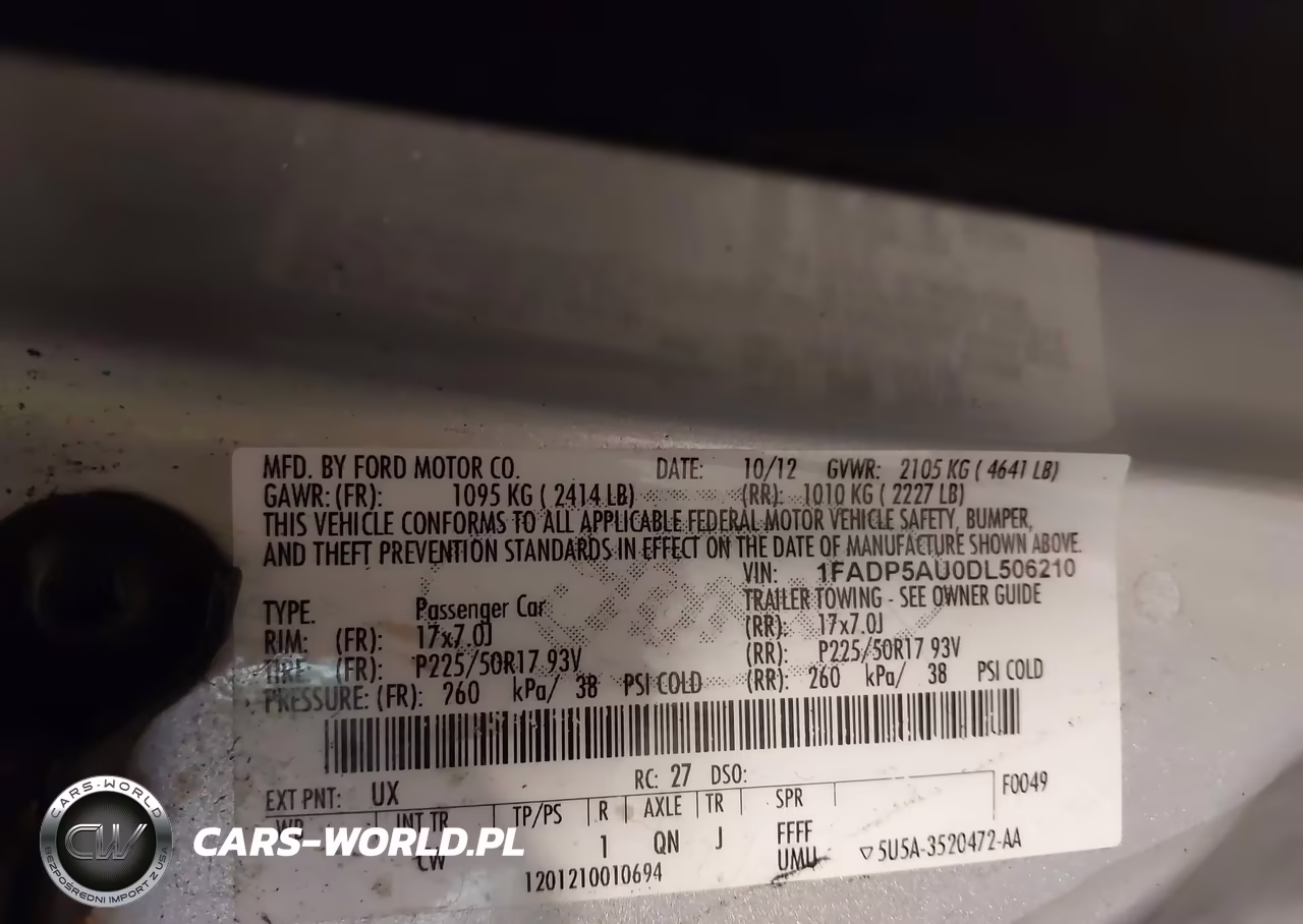 2013 Ford C-Max Hybrid Se VIN:1FADP5AU0DL506210 - 9