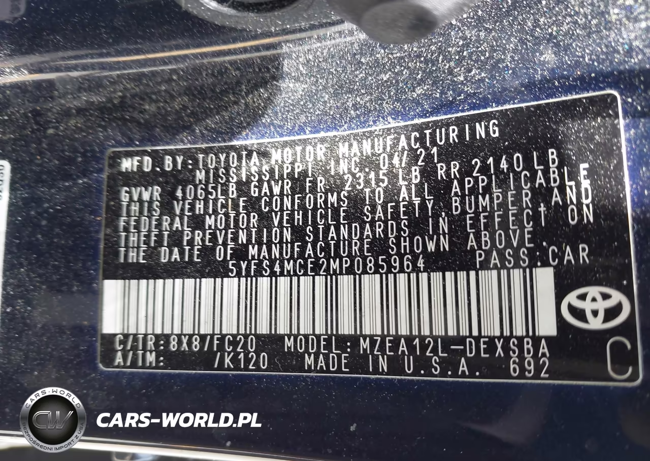 2021 Toyota Corolla Se VIN:5YFS4MCE2MP085964 - 9