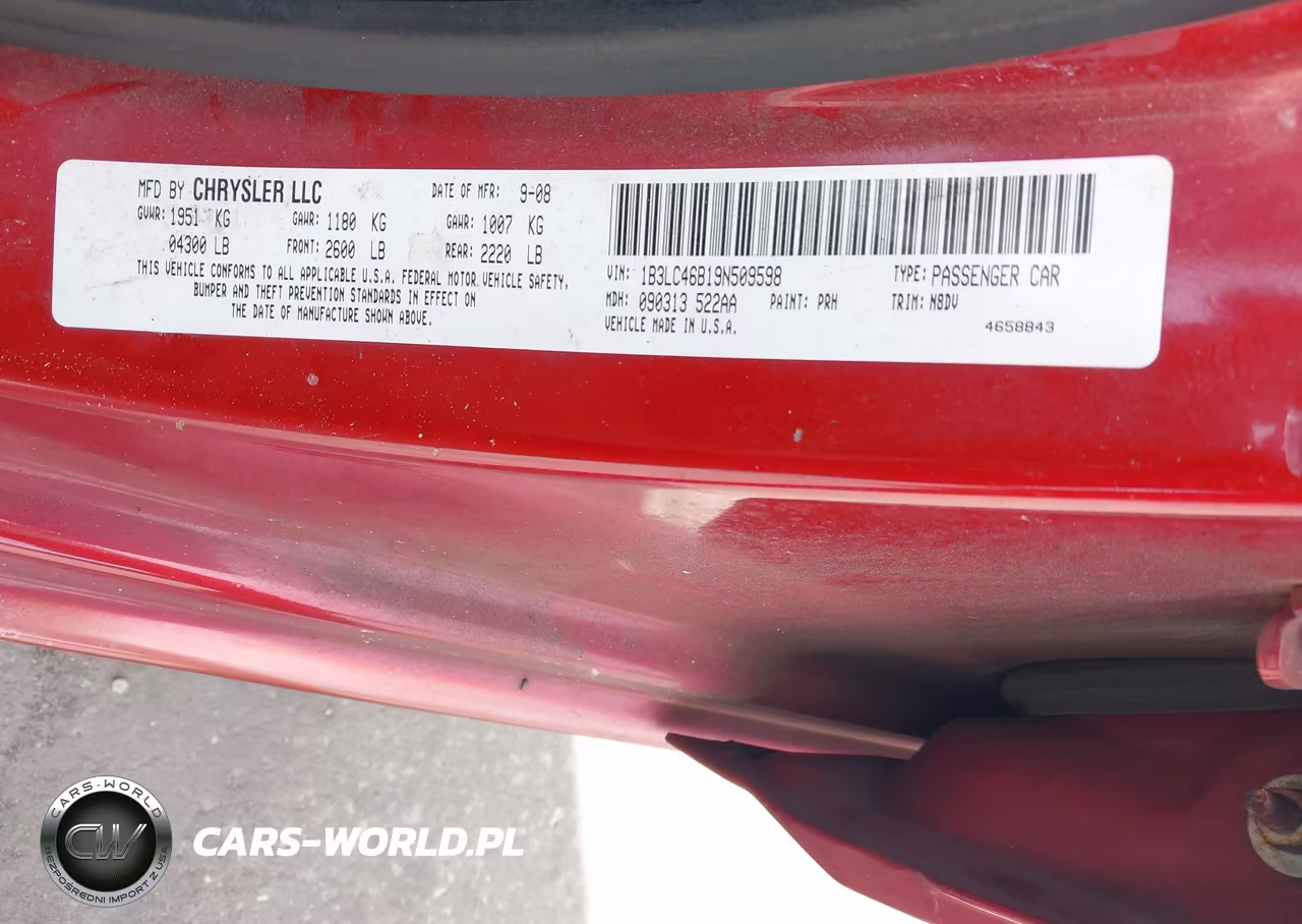 2009 Dodge Avenger Se-Sxt VIN:1B3LC46B19N509598 - 9