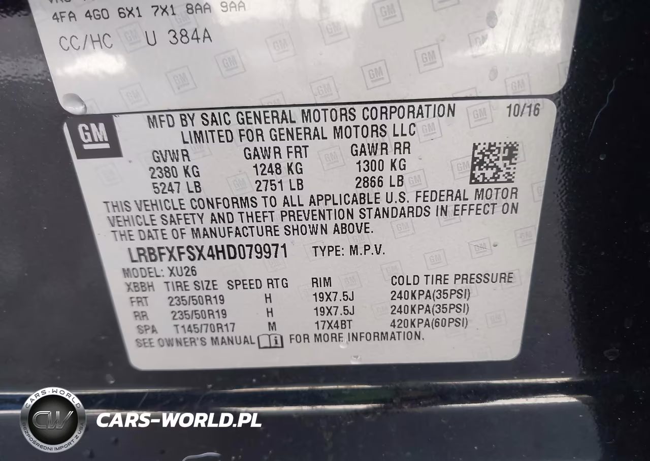 2017 Buick Envision Premium Ii VIN:LRBFXFSX4HD079971 - 9