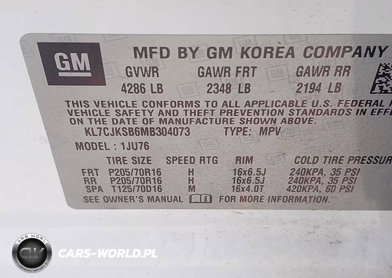 2021 Chevrolet Trax Fwd Ls VIN:KL7CJKSB6MB304073 - 9