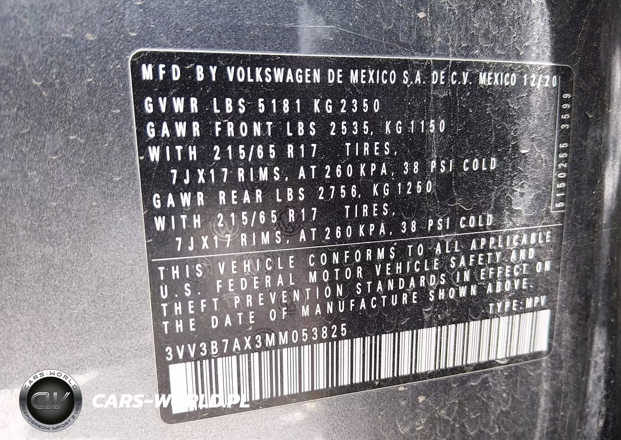 2021 Volkswagen Tiguan 2.0T Se-2.0T Se R-Line Black-2.0T Sel VIN:3VV3B7AX3MM053825 - 9