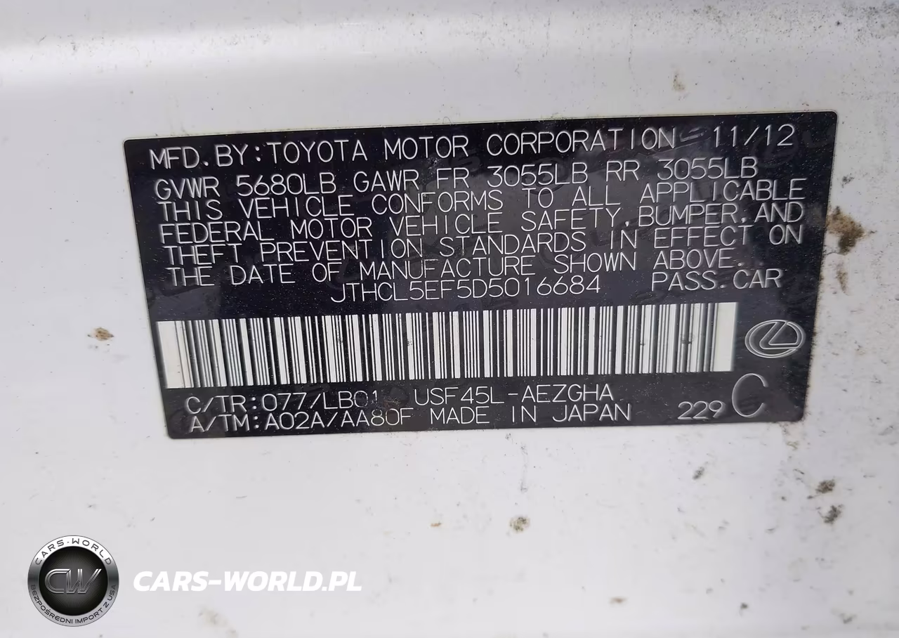 2013 Lexus Ls 460 VIN:JTHCL5EF5D5016684 - 9