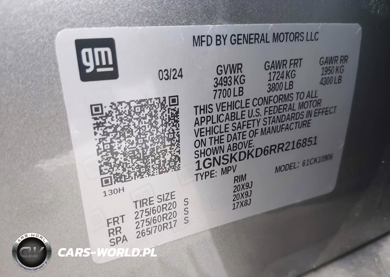 2024 Chevrolet Suburban 4Wd Z71 VIN:1GNSKDKD6RR216851 - 9