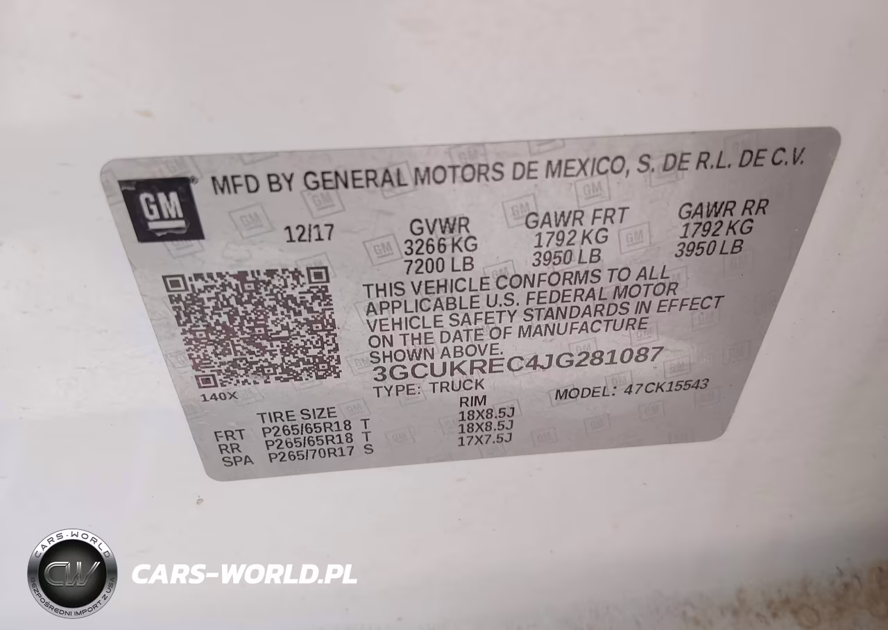 2018 Chevrolet Silverado 1500 2Lt VIN:3GCUKREC4JG281087 - 9