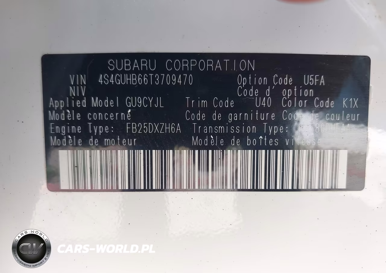2026 Subaru Crosstrek VIN:4S4GUHB66T3709470 - 9