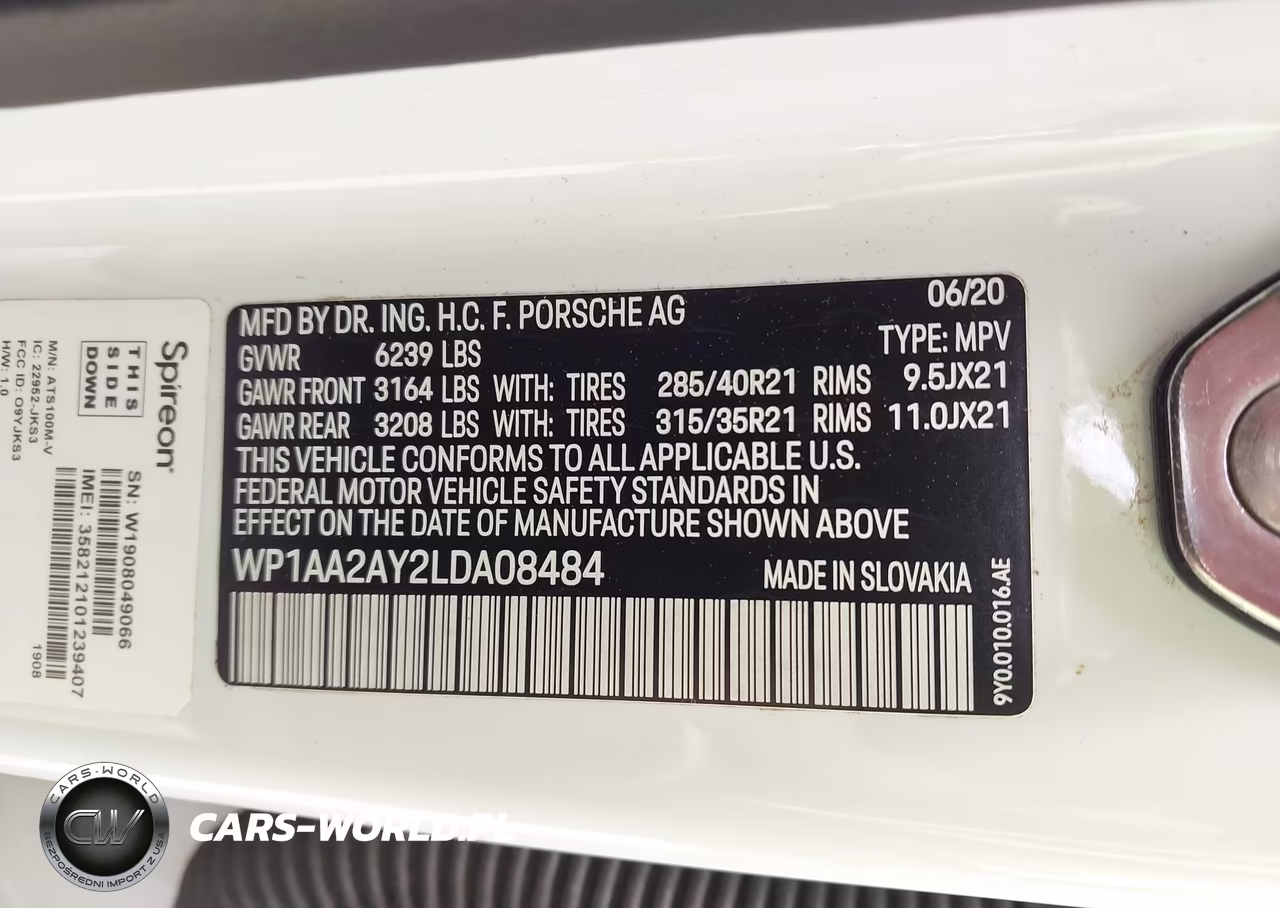 2020 Porsche Cayenne VIN:WP1AA2AY2LDA08484 - 9
