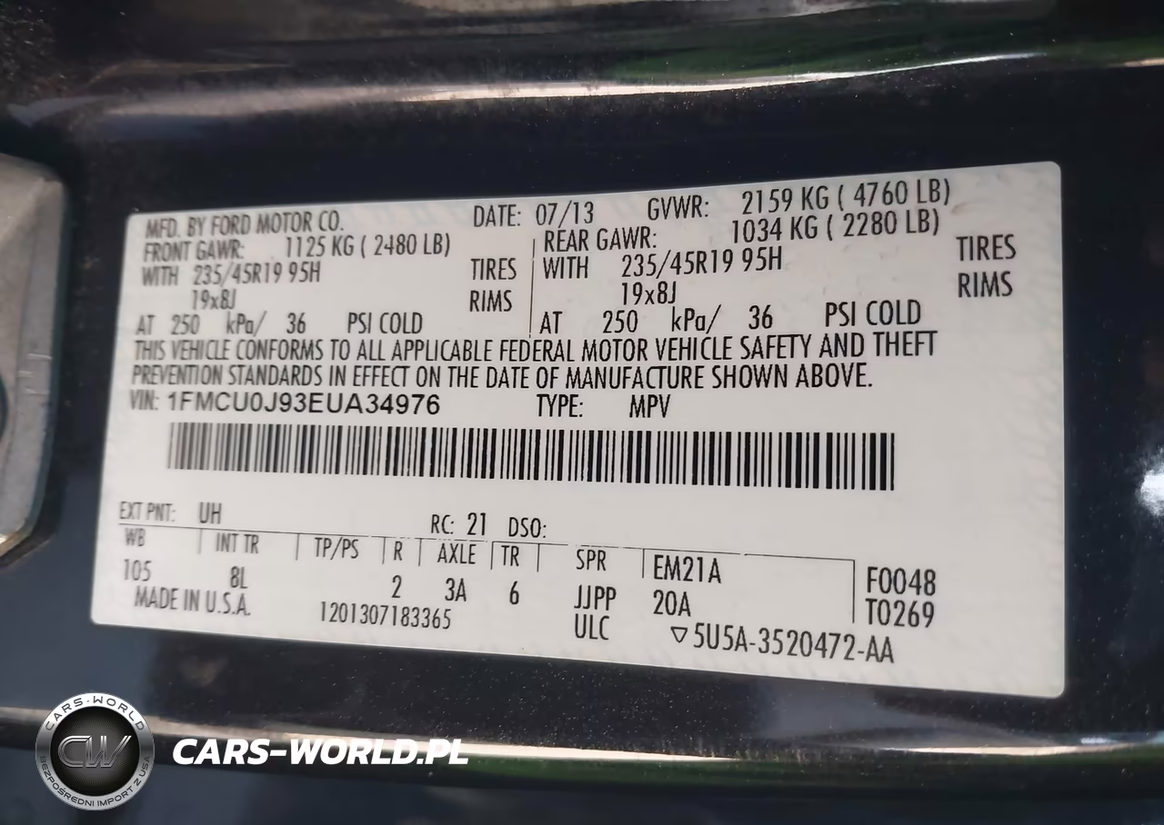 2014 Ford Escape Titanium VIN:1FMCU0J93EUA34976 - 9