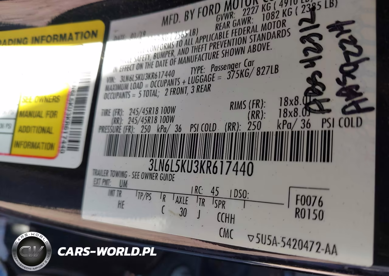 2019 Lincoln Mkz Hybrid Standard VIN:3LN6L5KU3KR617440 - 9