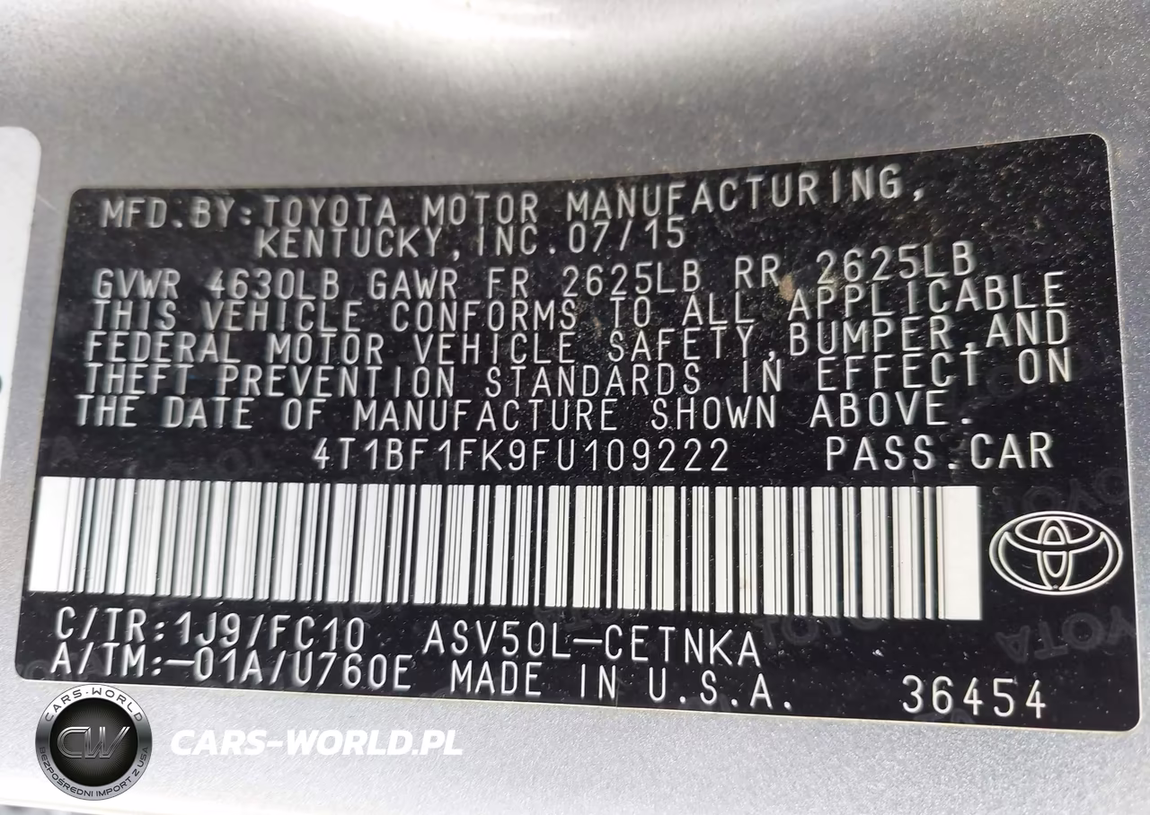 2015 Toyota Camry Le VIN:4T1BF1FK9FU109222 - 9