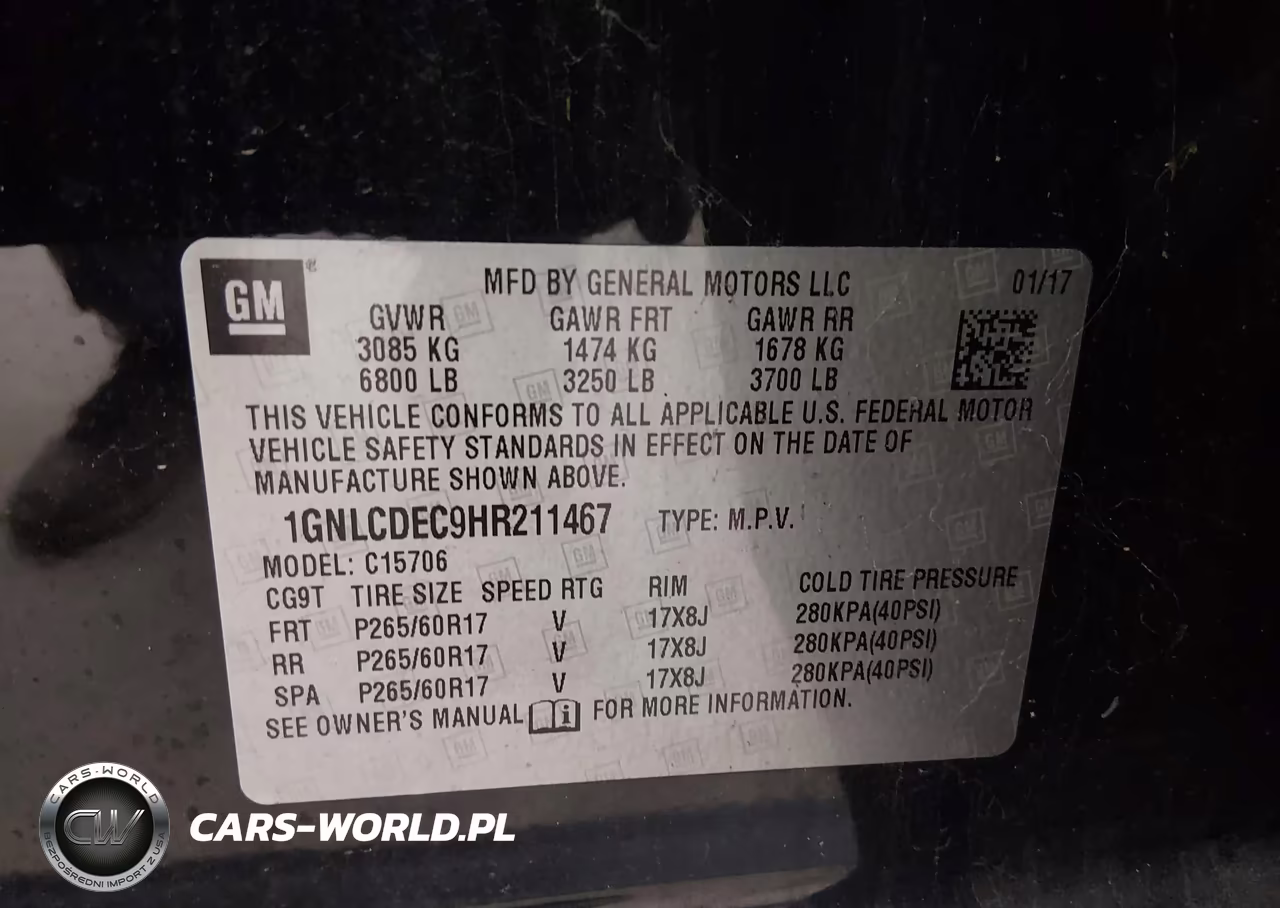 2017 Chevrolet Tahoe Commercial Fleet VIN:1GNLCDEC9HR211467 - 9