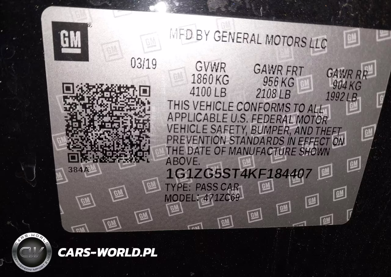 2019 Chevrolet Malibu Rs VIN:1G1ZG5ST4KF184407 - 9