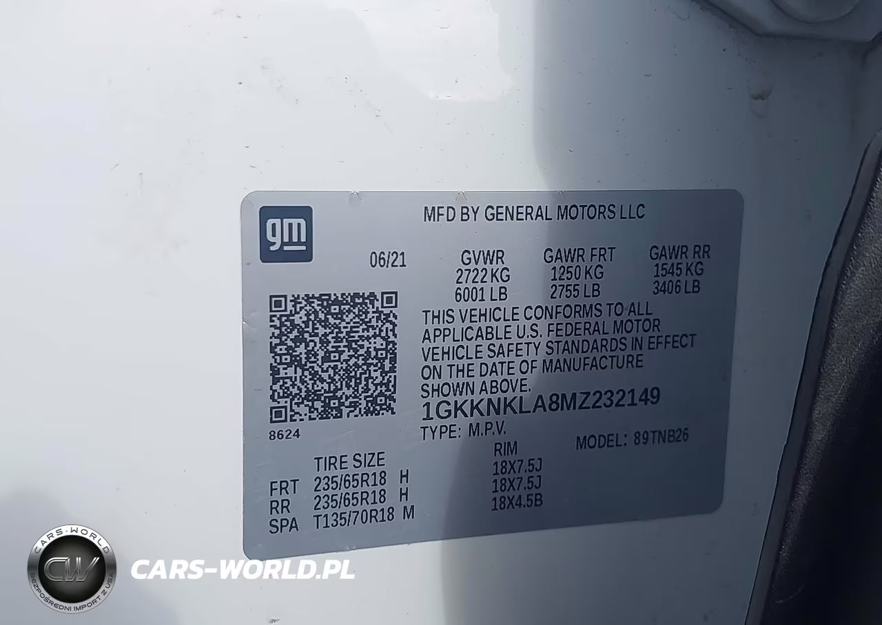 2021 GMC Acadia Fwd Sle VIN:1GKKNKLA8MZ232149 - 9