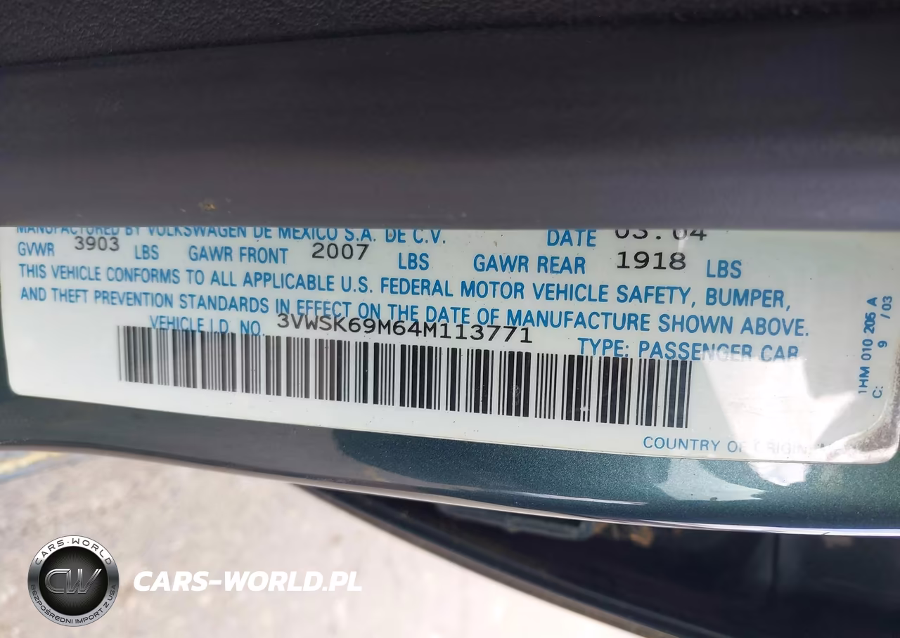 2004 Volkswagen Jetta Gls 2.0L VIN:3VWSK69M64M113771 - 9