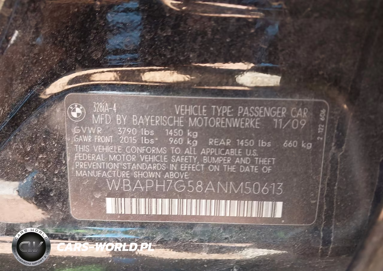 2010 BMW 328I VIN:WBAPH7G58ANM50613 - 9