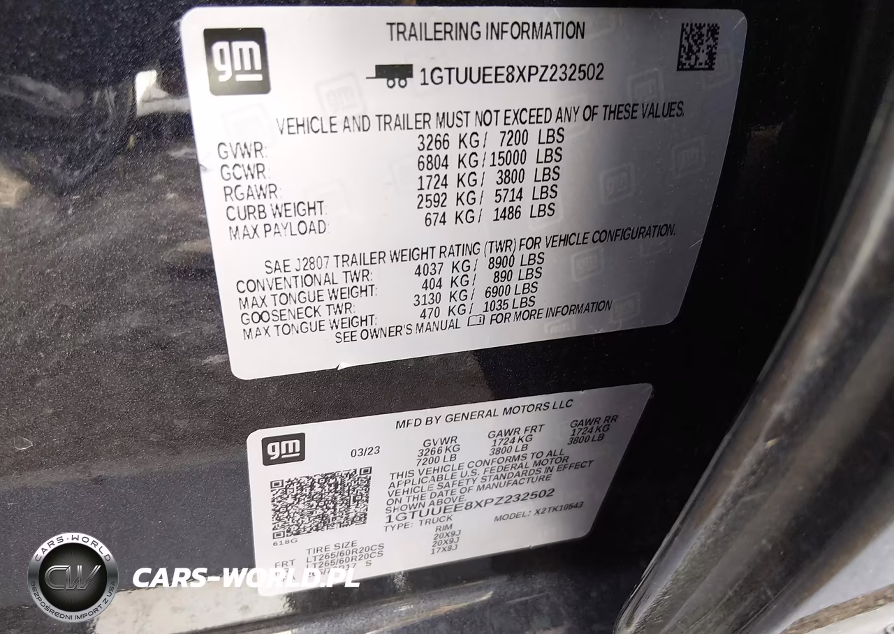 2023 GMC Sierra 1500 4Wd Short Box At4 VIN:1GTUUEE8XPZ232502 - 9