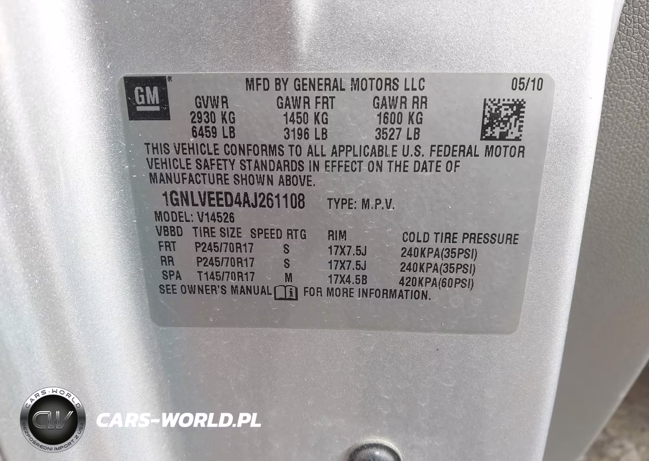 2010 Chevrolet Traverse Ls VIN:1GNLVEED4AJ261108 - 9