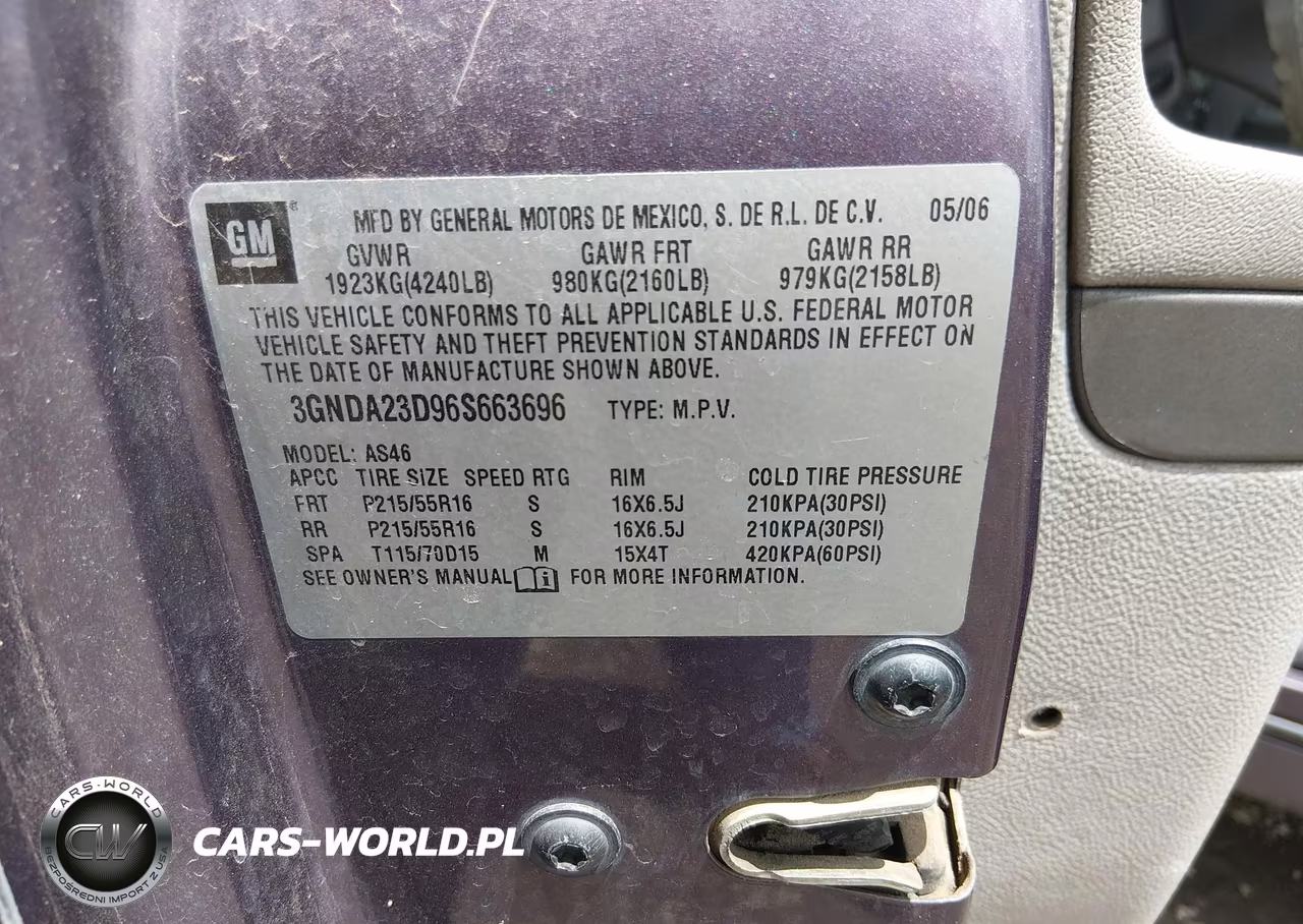 2006 Chevrolet Hhr Lt VIN:3GNDA23D96S663696 - 9