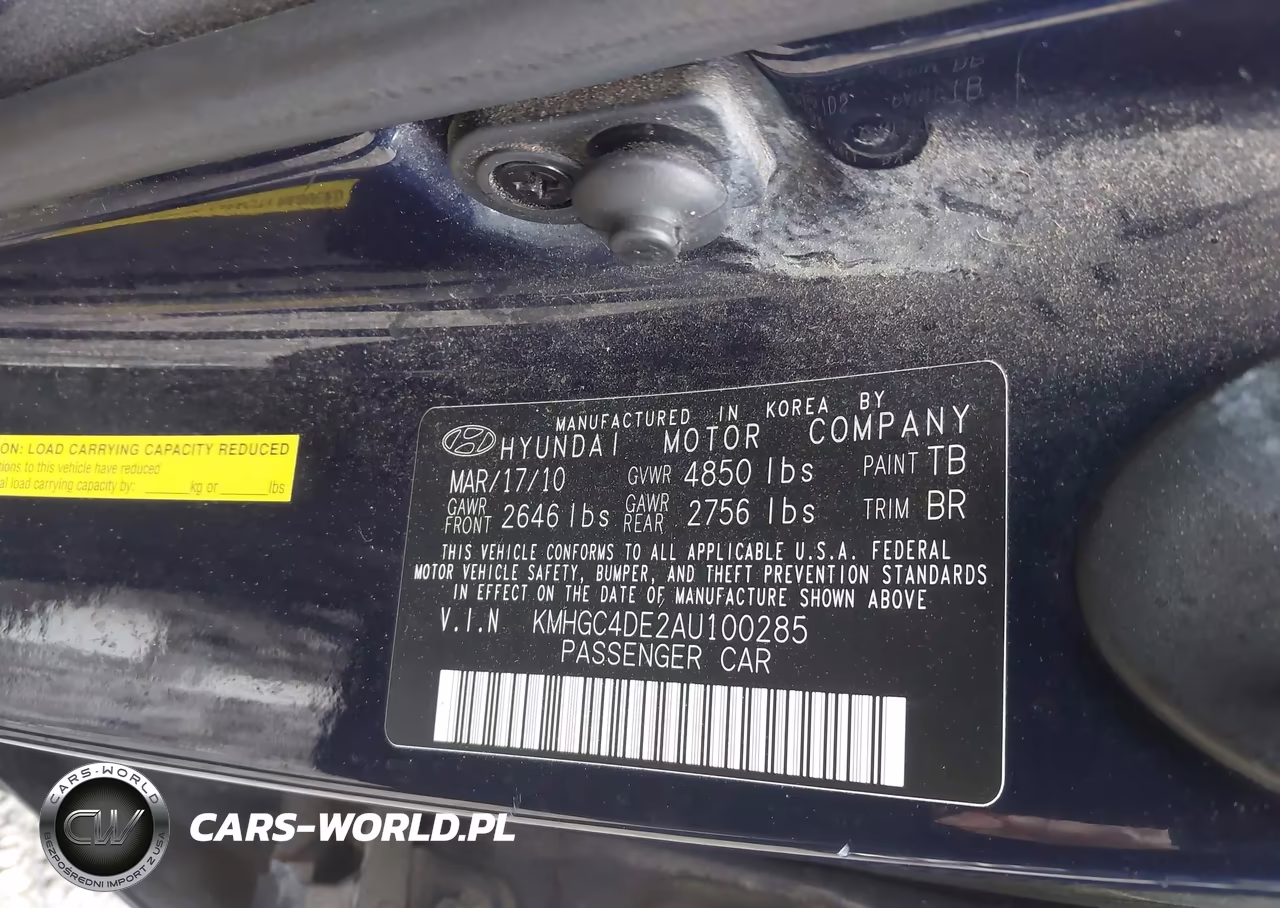 2010 Hyundai Genesis 3.8 VIN:KMHGC4DE2AU100285 - 9