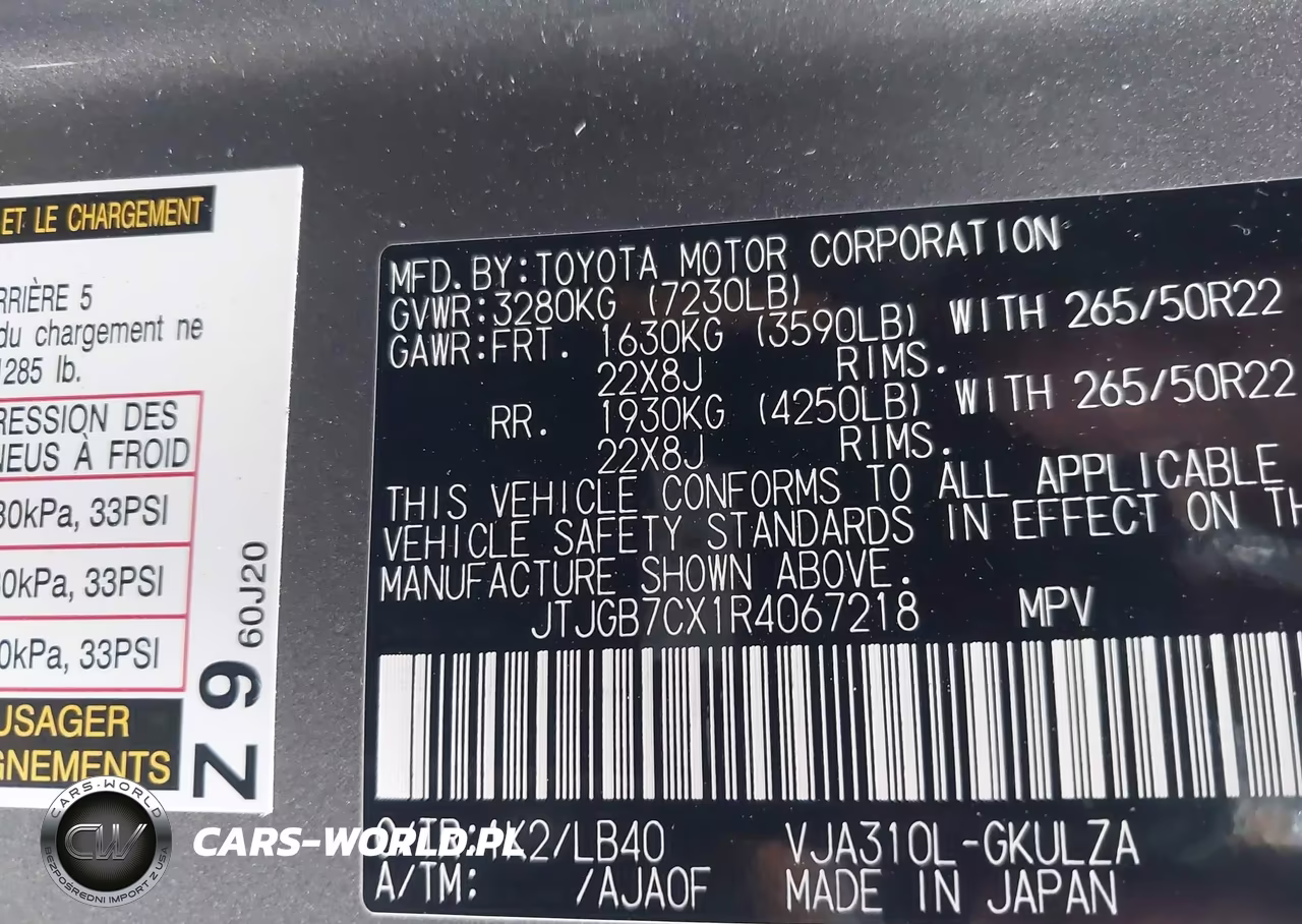 2024 Lexus Lx 600 Luxury VIN:JTJGB7CX1R4067218 - 9