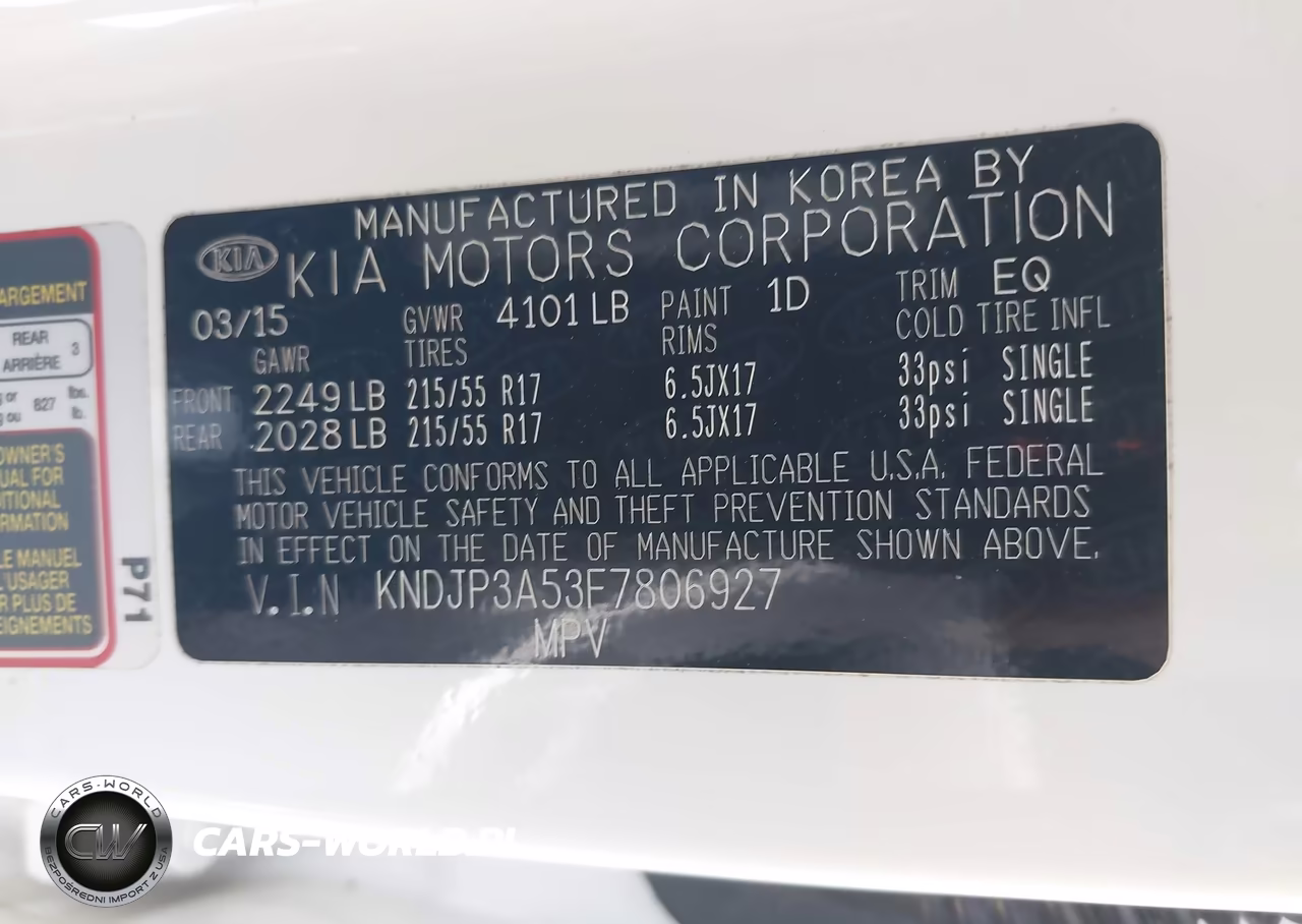 2015 Kia Soul + VIN:KNDJP3A53F7806927 - 9