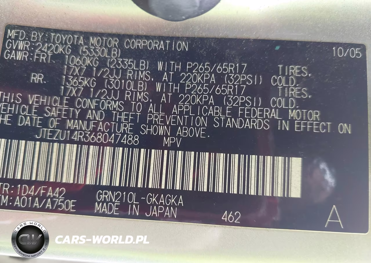 2006 Toyota 4Runner Sr5 V6 VIN:JTEZU14R368047488 - 9