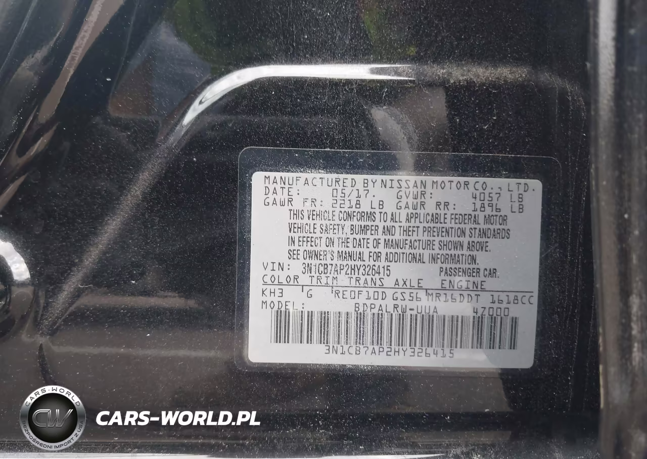 2017 Nissan Sentra Sr Turbo VIN:3N1CB7AP2HY326415 - 9