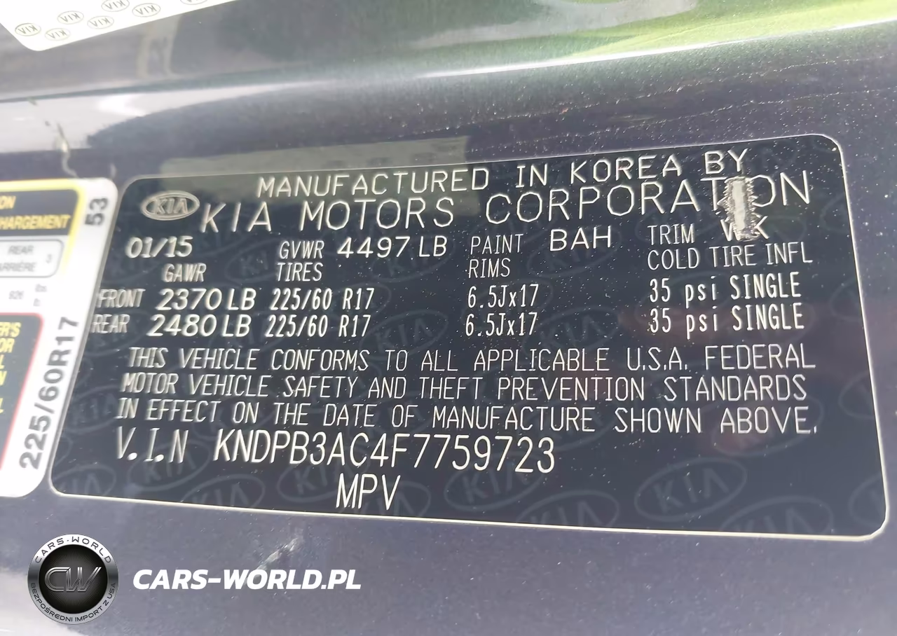 2015 Kia Sportage Lx VIN:KNDPB3AC4F7759723 - 9