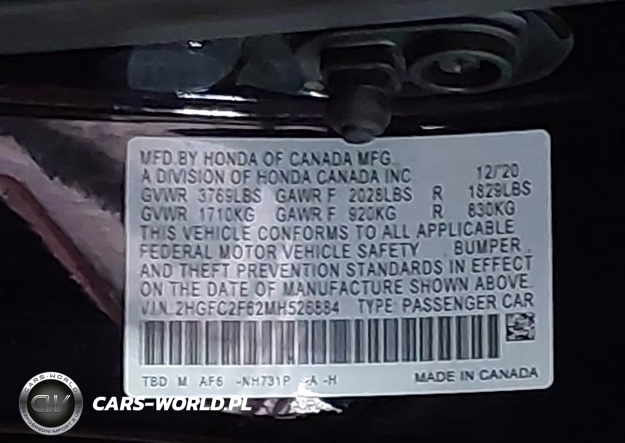 2021 Honda Civic Lx VIN:2HGFC2F62MH526884 - 9