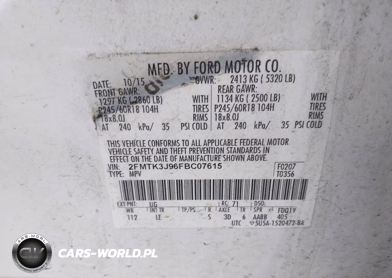 2015 Ford Edge Sel VIN:2FMTK3J96FBC07615 - 9