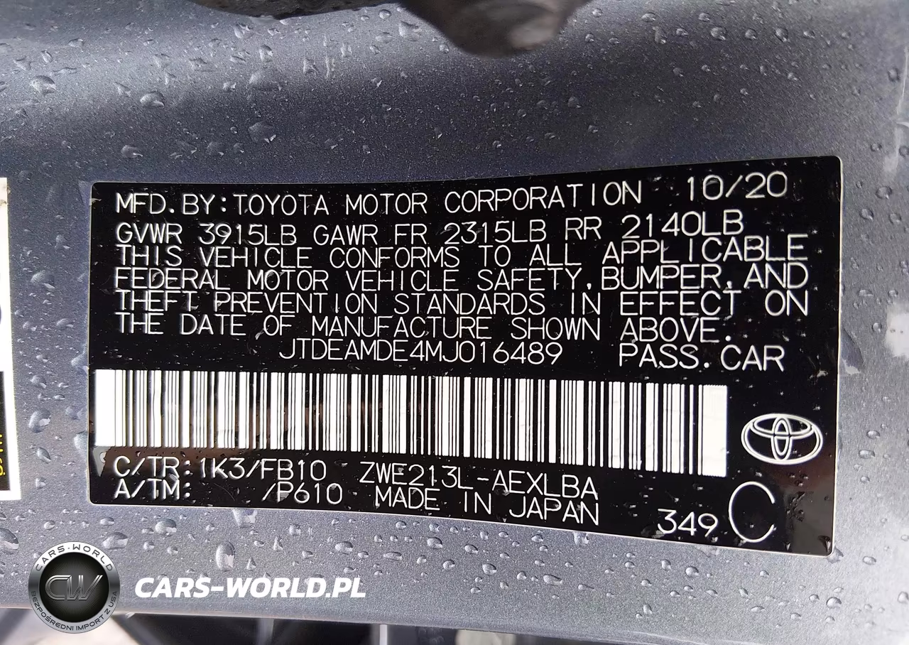 2021 Toyota Corolla Hybrid Le VIN:JTDEAMDE4MJ016489 - 9