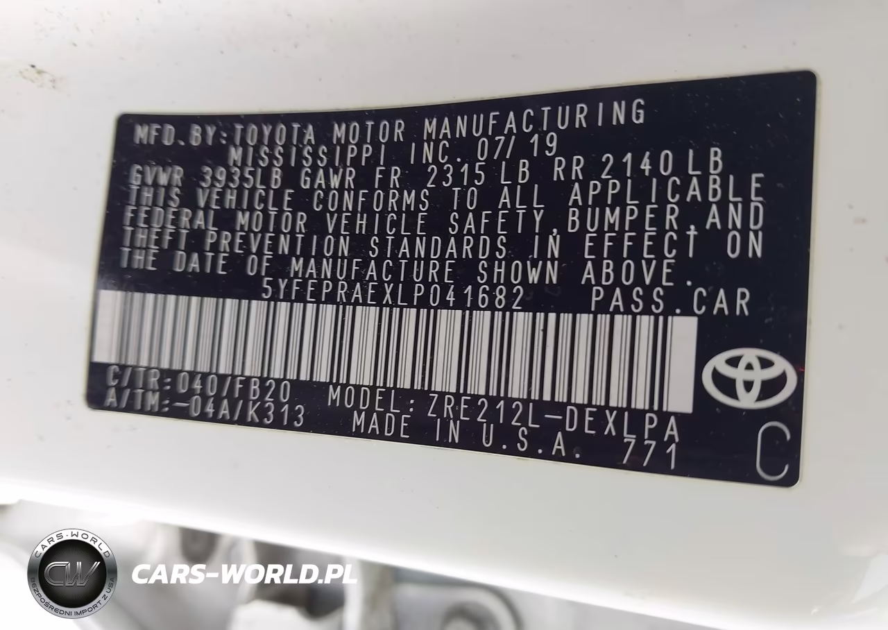 2020 Toyota Corolla Le VIN:5YFEPRAEXLP041682 - 9