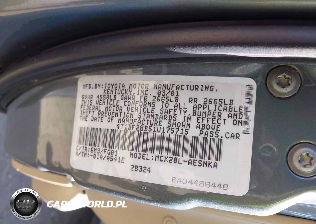 2001 Toyota Avalon Xl VIN:4T1BF28B51U175715 - 9