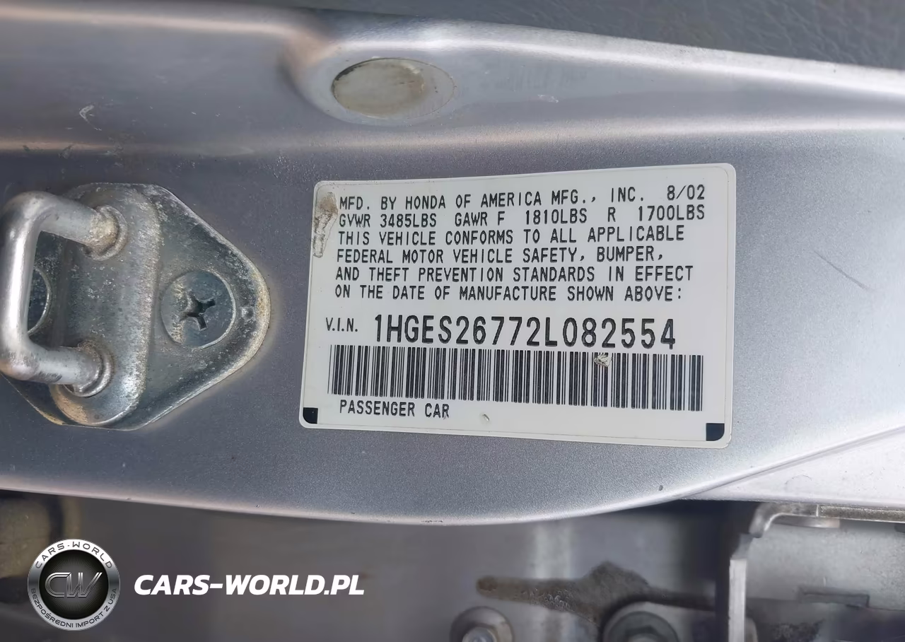 2002 Honda Civic Ex VIN:1HGES26772L082554 - 9