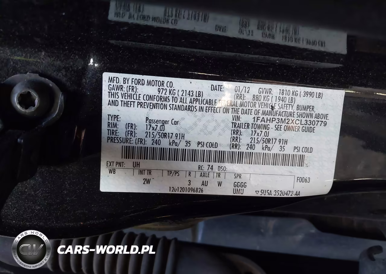2012 Ford Focus Sel VIN:1FAHP3M2XCL330779 - 9